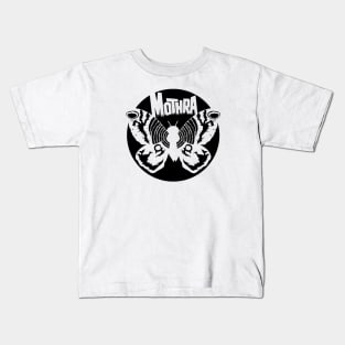 Mothra Circle (Black) Kids T-Shirt